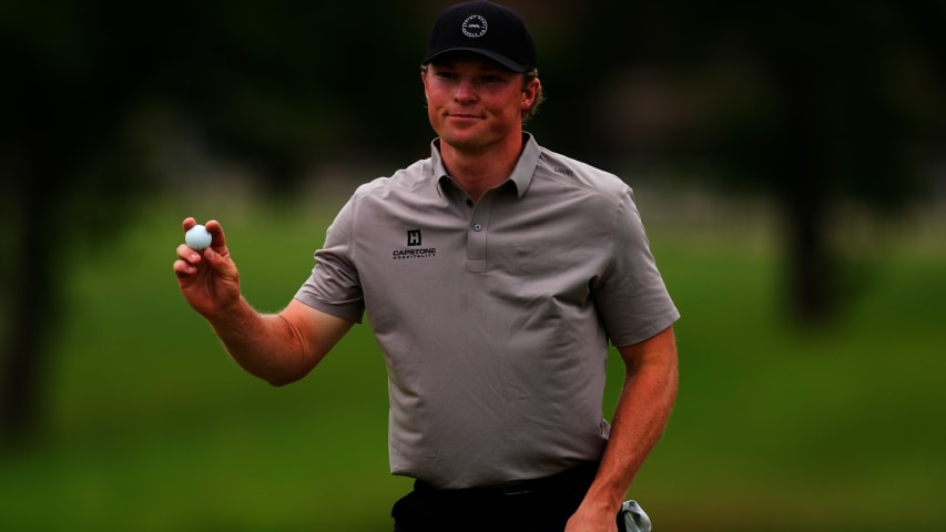 Frankie Capan III's putt to shoot 58 at Veritex Bank Championship
