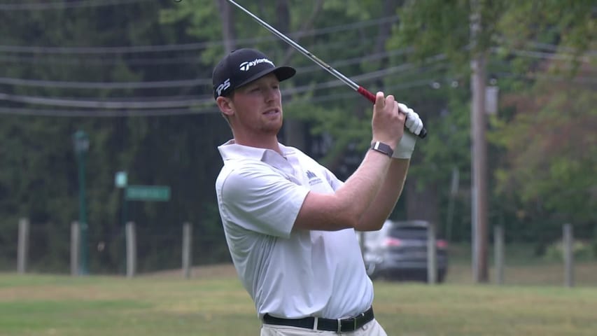 Pontus Nyholm's quality wedge leads to birdie at Nationwide Children's